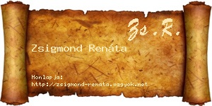 Zsigmond Renáta névjegykártya
