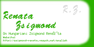 renata zsigmond business card